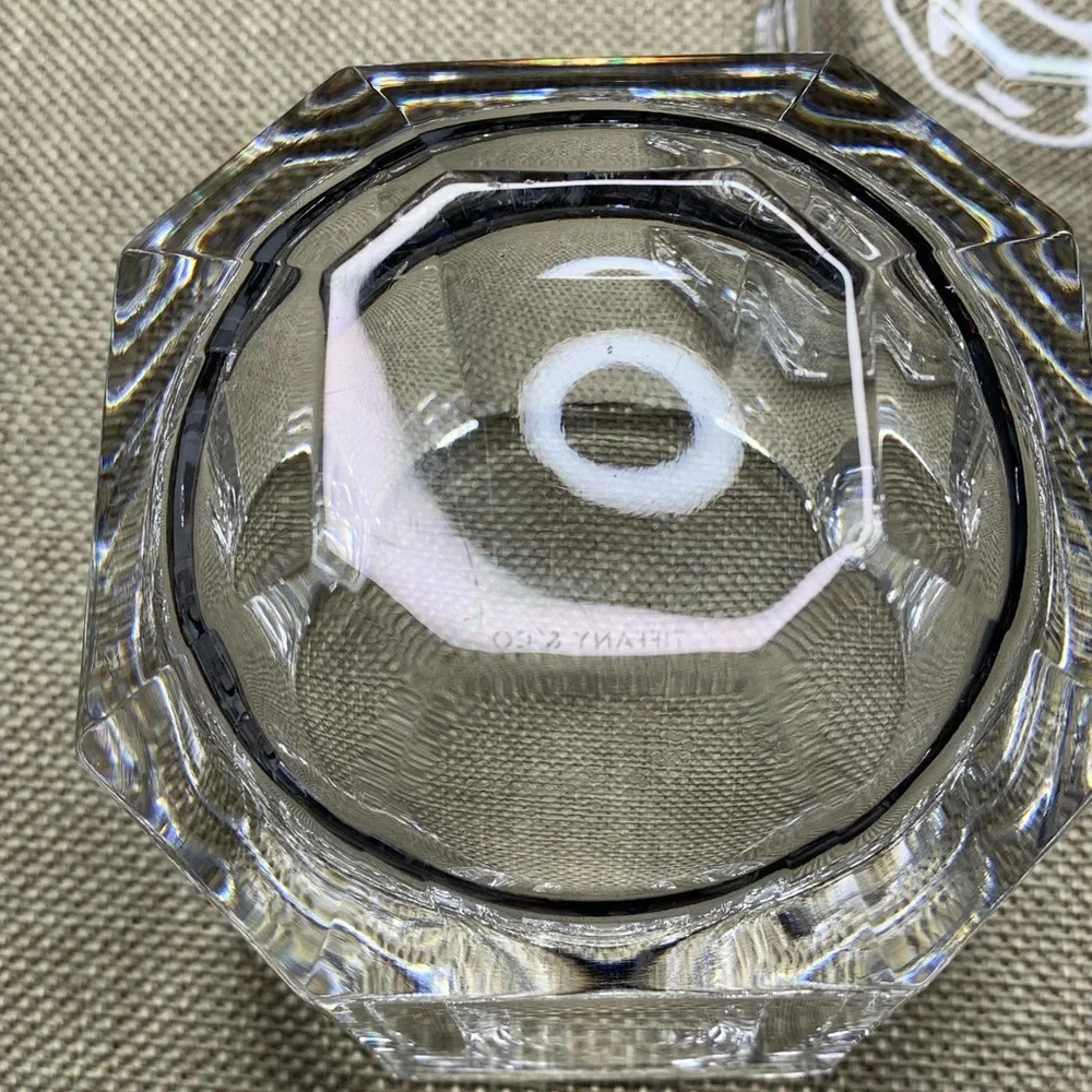 Tiffany & Co Crystal Trinket Box Dish Jewelry Box